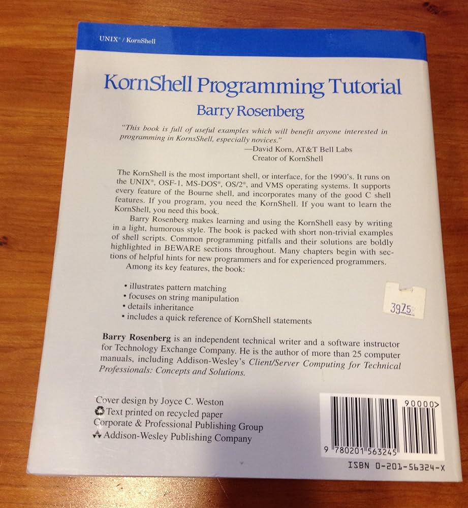 Amazon | KornShell Programming Tutorial (Hewlett-Packard